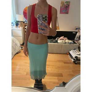 Touch9 Midi Skirt Teal